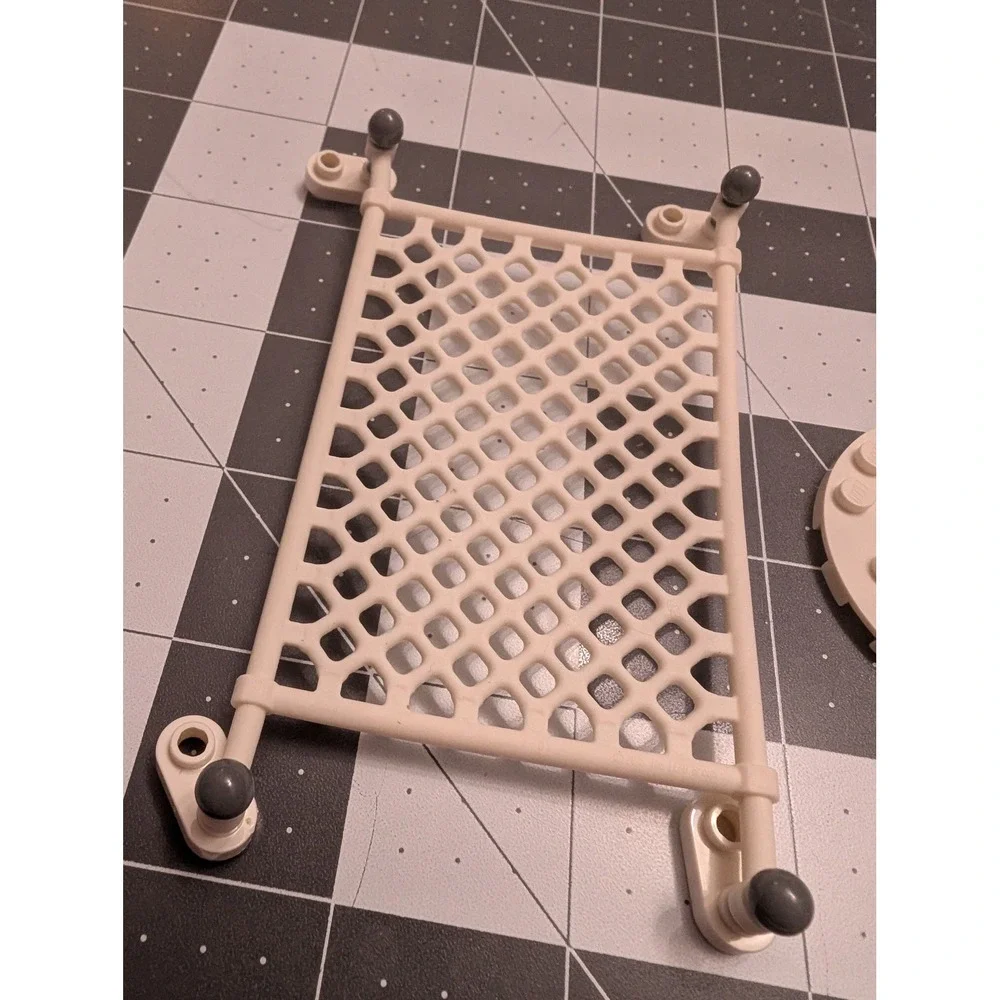 Lego white net‎ fences disk misc replacement pieces lot of 4